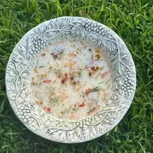 Handmade 6 wick scented candle in vintage patterned bowl